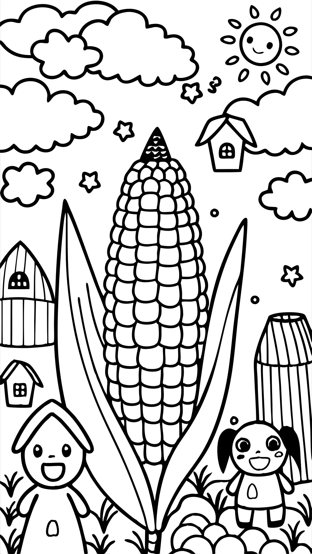 coloring pages corn